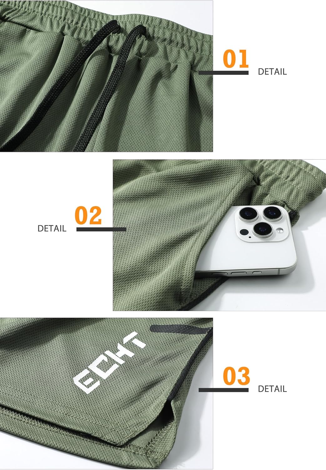 Thumbnail 4 de Superora Short de Sport 2 en 1 Respirant pour Homme avec Poches