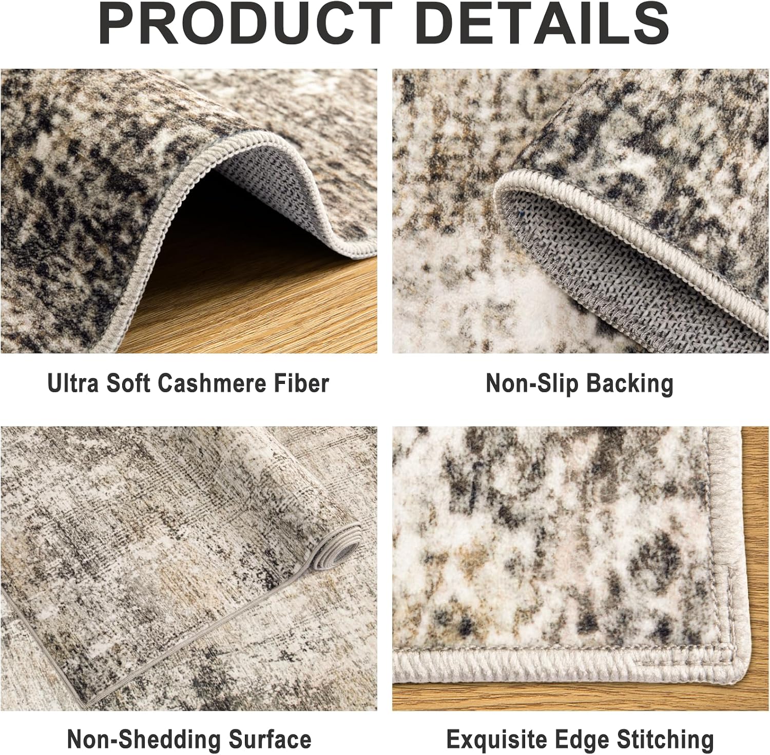 Thumbnail 4 de 6x9 Washable Modern Abstract Area Rug