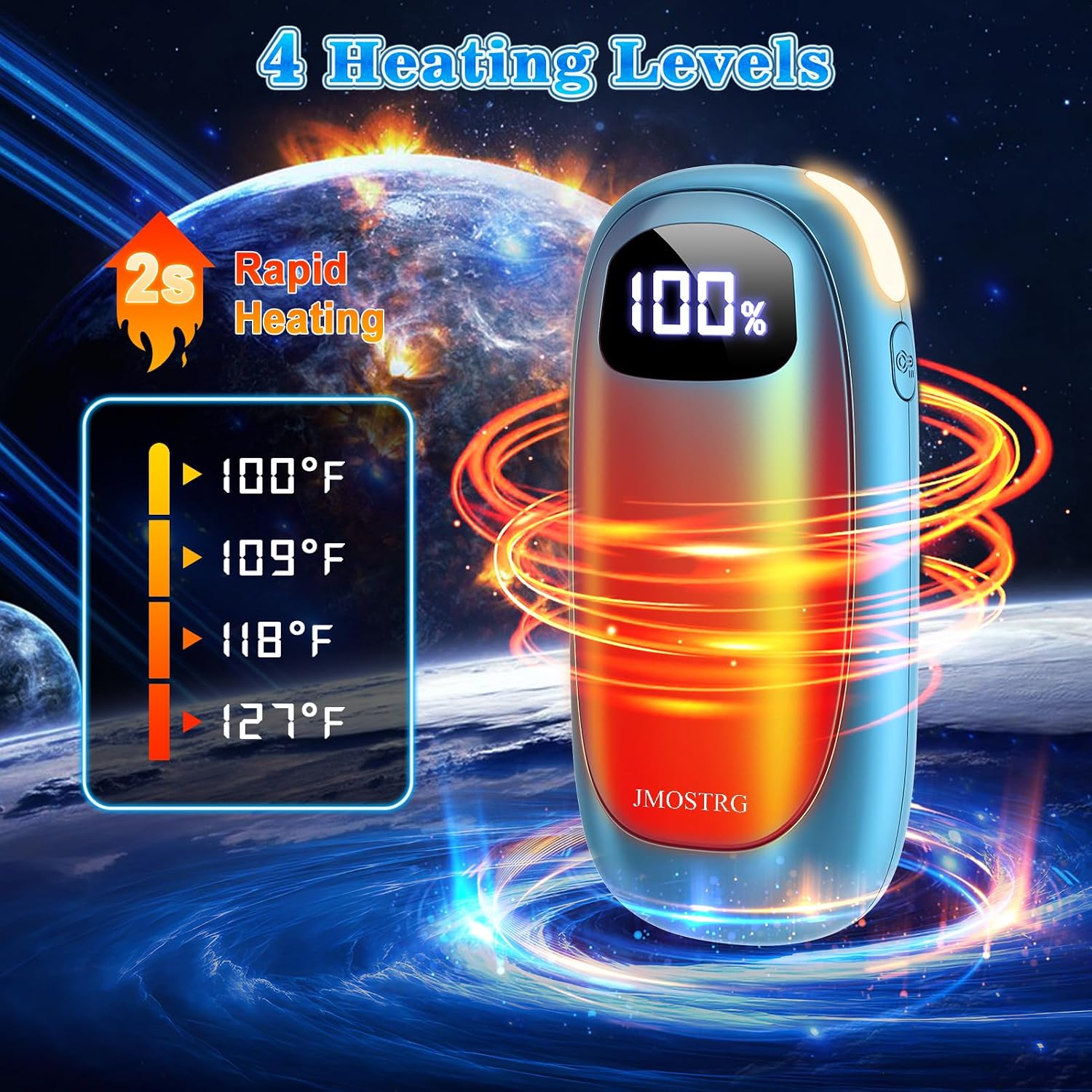 Detalle de JMOSTRG Rechargeable Hand Warmers, Dual-Sided Heating