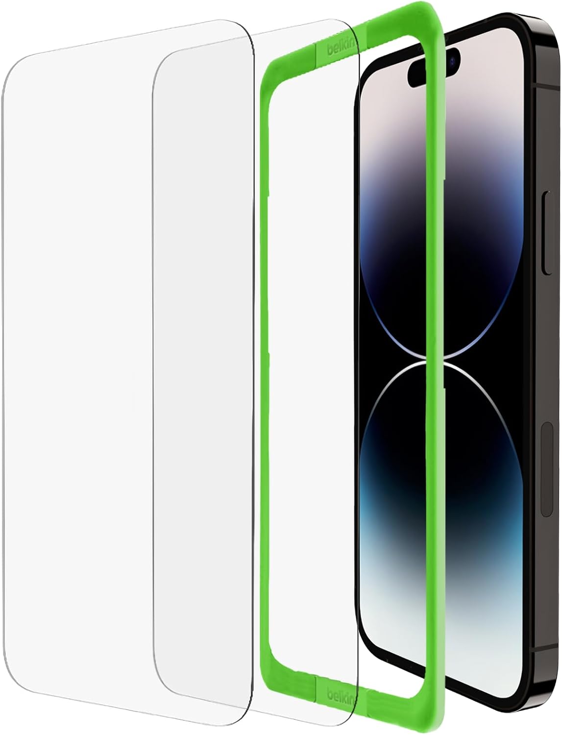 Detalle de Belkin OVA145zz iPhone 15 Pro用 保護ガラスフィルム 0.33mm・9H・2枚セット