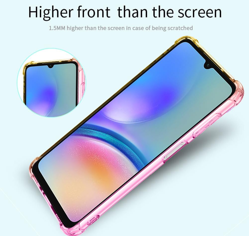 Thumbnail 3 de Osophter Galaxy A05S case with 2 screen protectors (Pink Gold) – TPU shock-absorbing cover