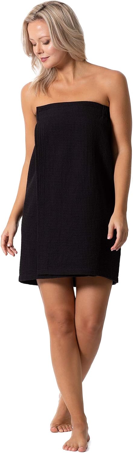 Detalle 1 de Turkish Linen Women’s Waffle Spa Body Wrap with Adjustable Closure
