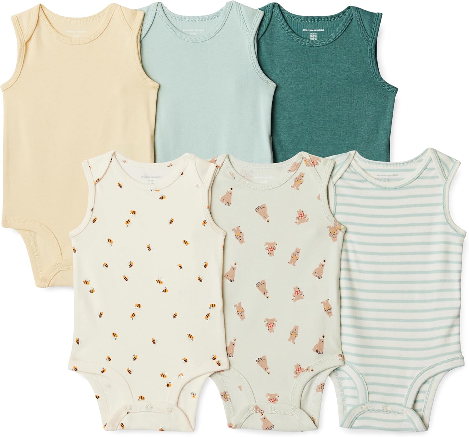 Thumbnail 6 de Amazon Essentials Unisex Baby Ärmellose Bodys – Regular Fit, gerippte Baumwolle