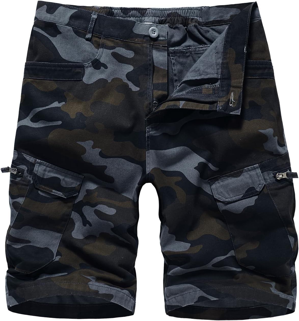 Thumbnail 6 de LY4U Mens Cargo Shorts: Casual Cotton Combat Shorts with 10 Pockets