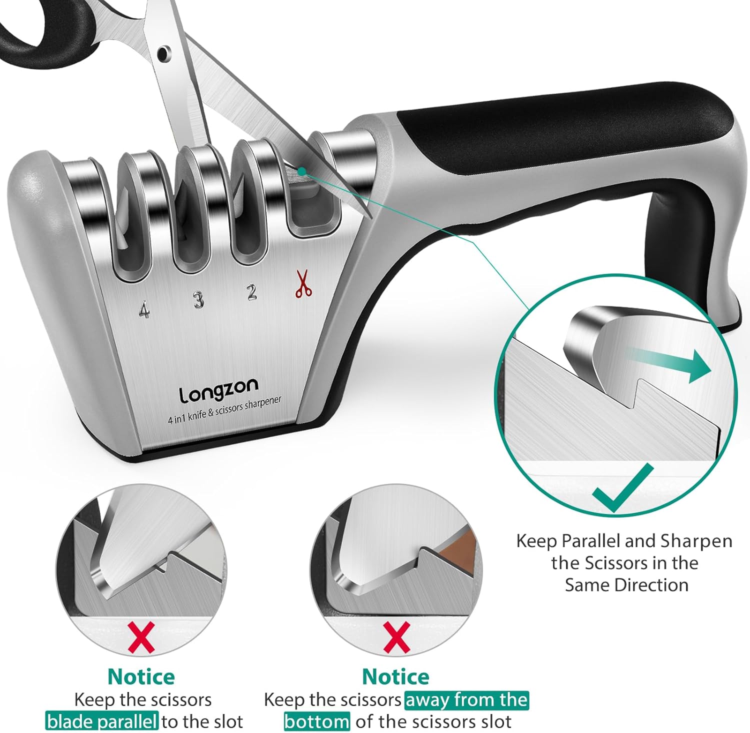 Thumbnail 5 de Longzon 4-in-1 Knife Sharpener 🔪