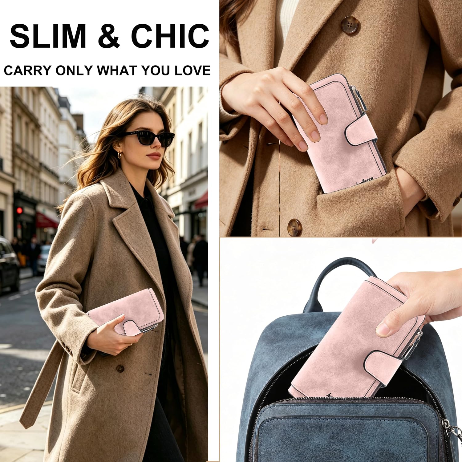 Thumbnail 6 de ZhengYue RFID Blocking Ladies Purse: Soft PU Leather Wallet with 16 Card Slots