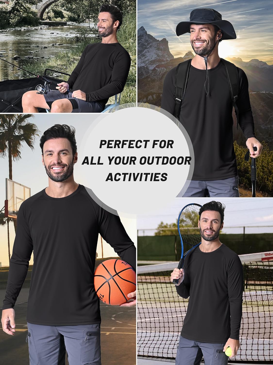 Thumbnail 5 de Tacvasen T Shirt Anti UV Homme