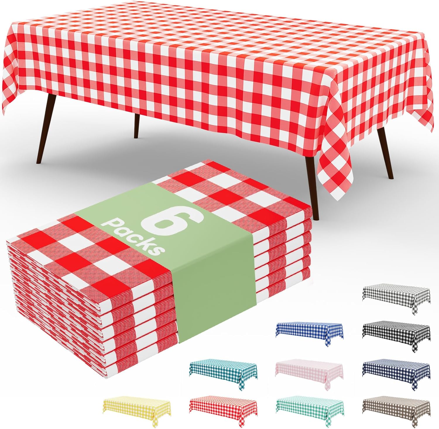 Detalle de misaya 6 Packs Buffalo Tablecloth 54 x 108 in