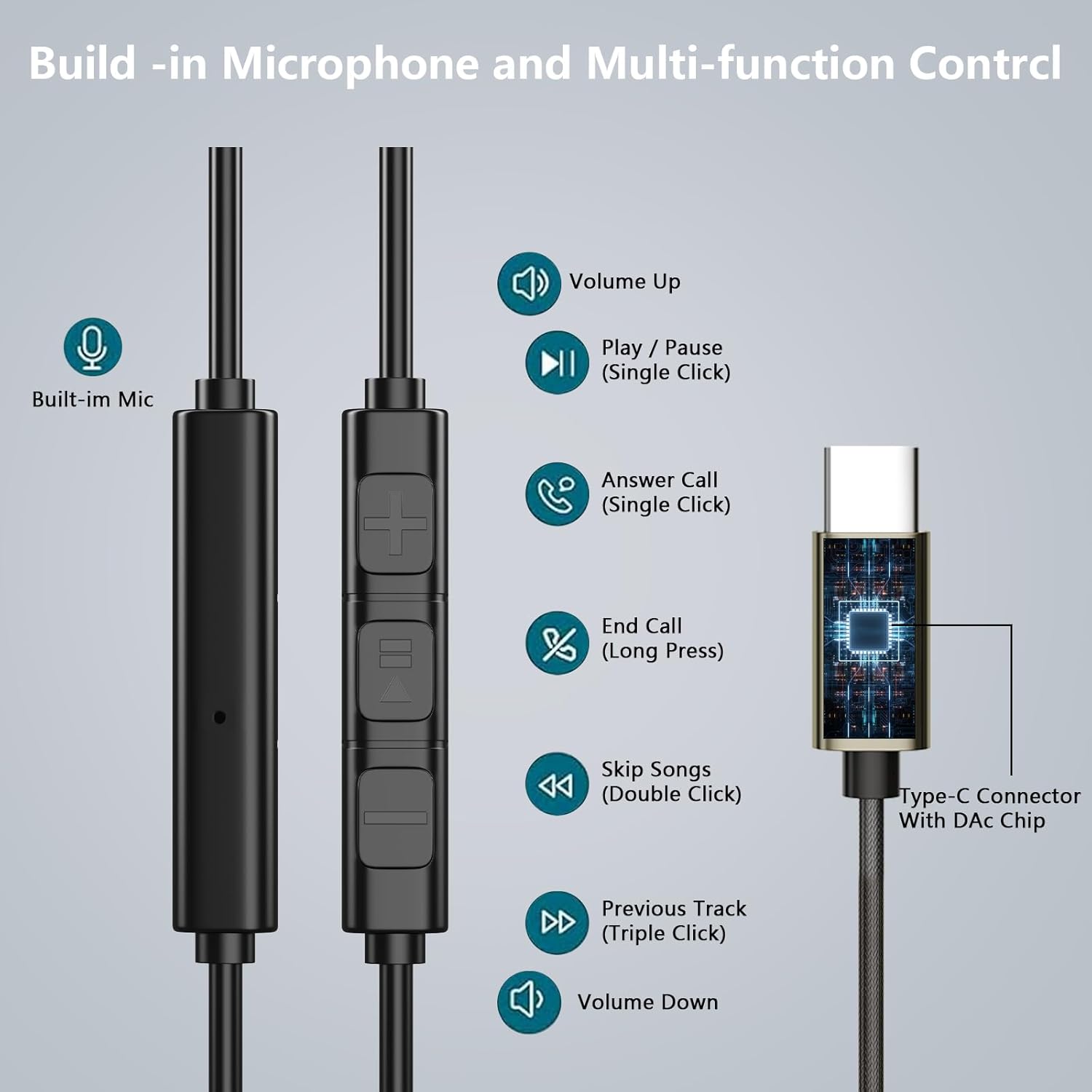 Thumbnail 3 de USB‑C In‑Ear Kopfhörer mit Mikrofon für Samsung & Co.