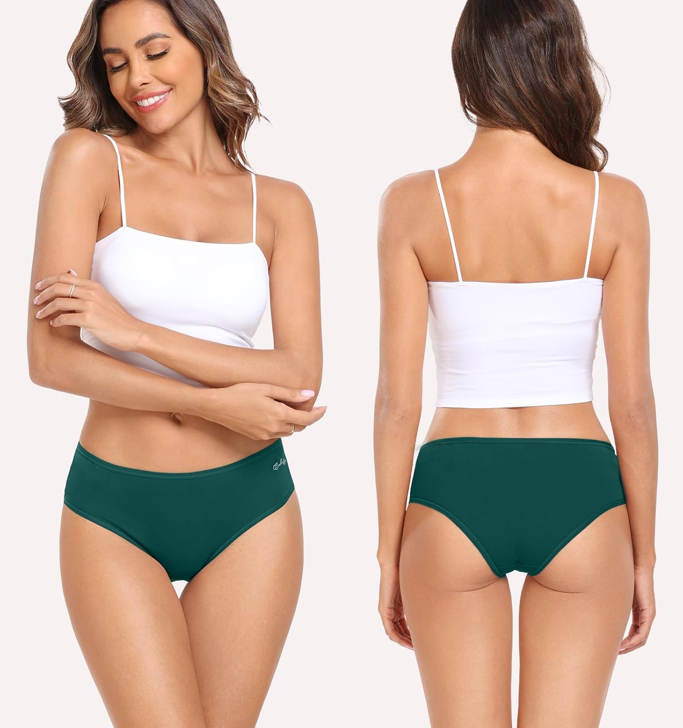 Detalle de Coskefy Underwear Women: 6-Pack Cotton Knickers for Everyday Comfort