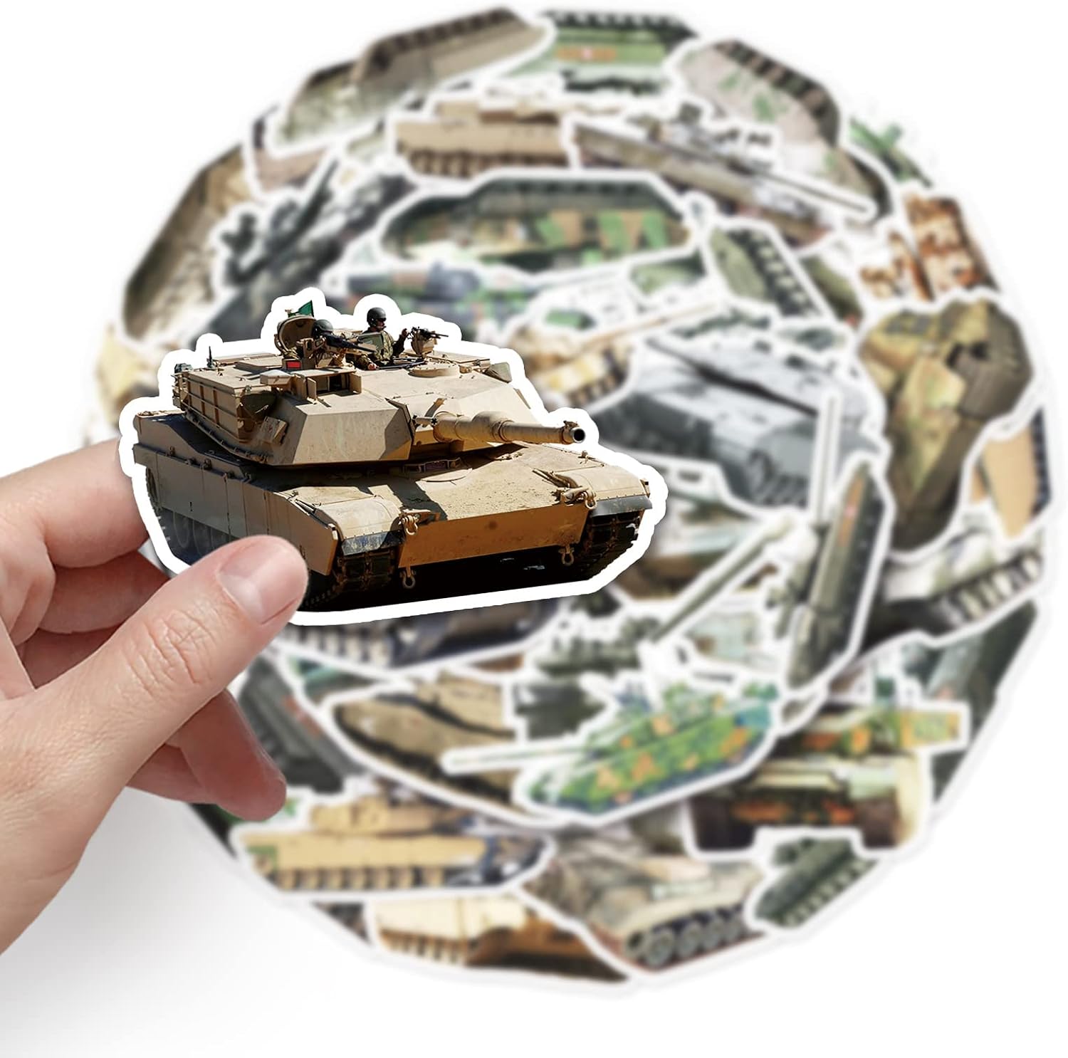 Detalle 2 de Military tank stickers, 50-piece set
