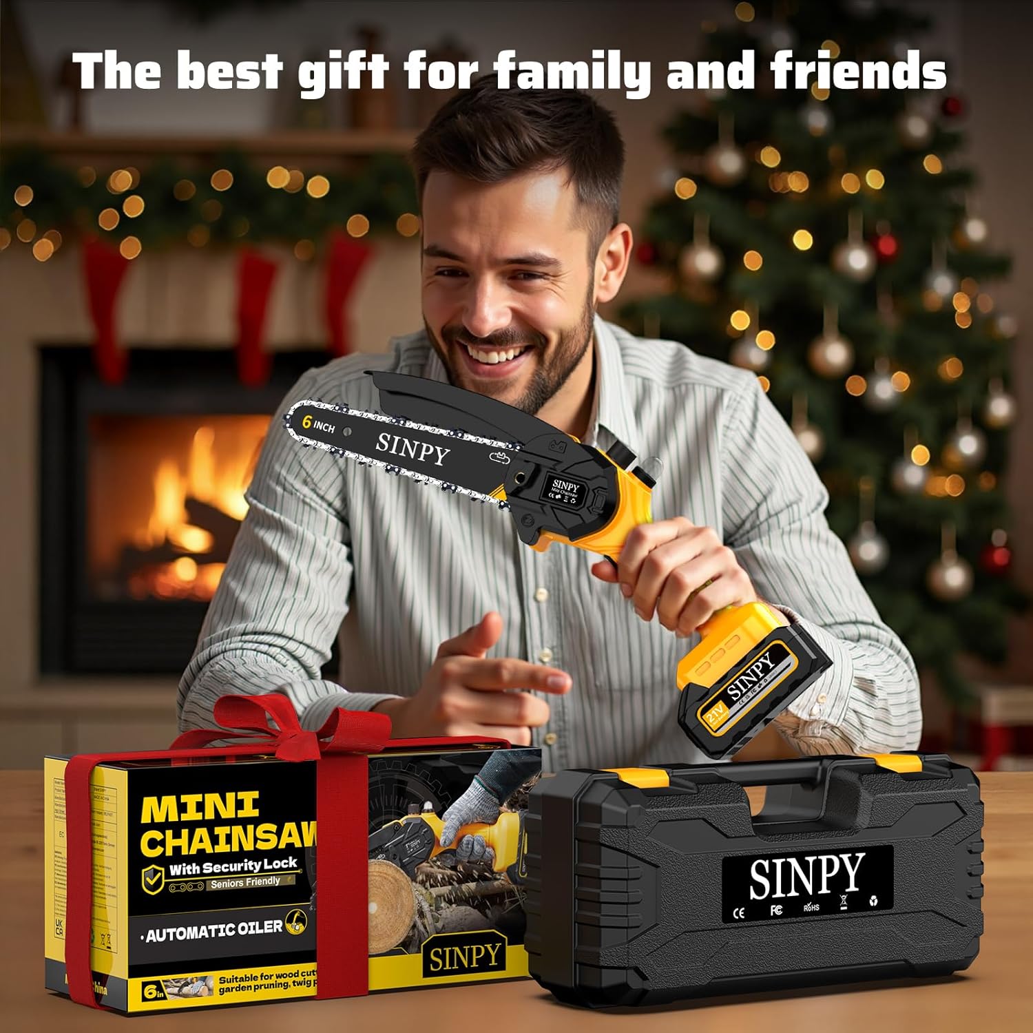 Thumbnail 1 de Mini Motosega a Batteria 880W 6" con 2x4000 mAh 🪚