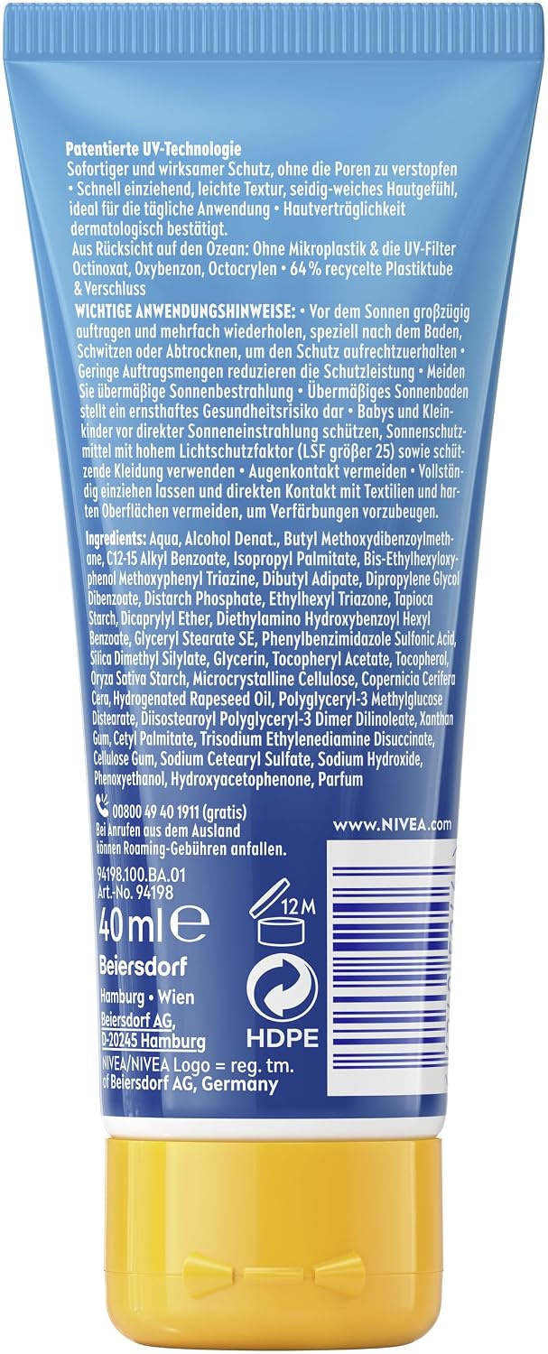 Thumbnail 6 de NIVEA SUN UV Gesicht Gesichts-Sonnencreme mit LSF 50+ – 24h Feuchtigkeitspflege, PA++++, 40 ml