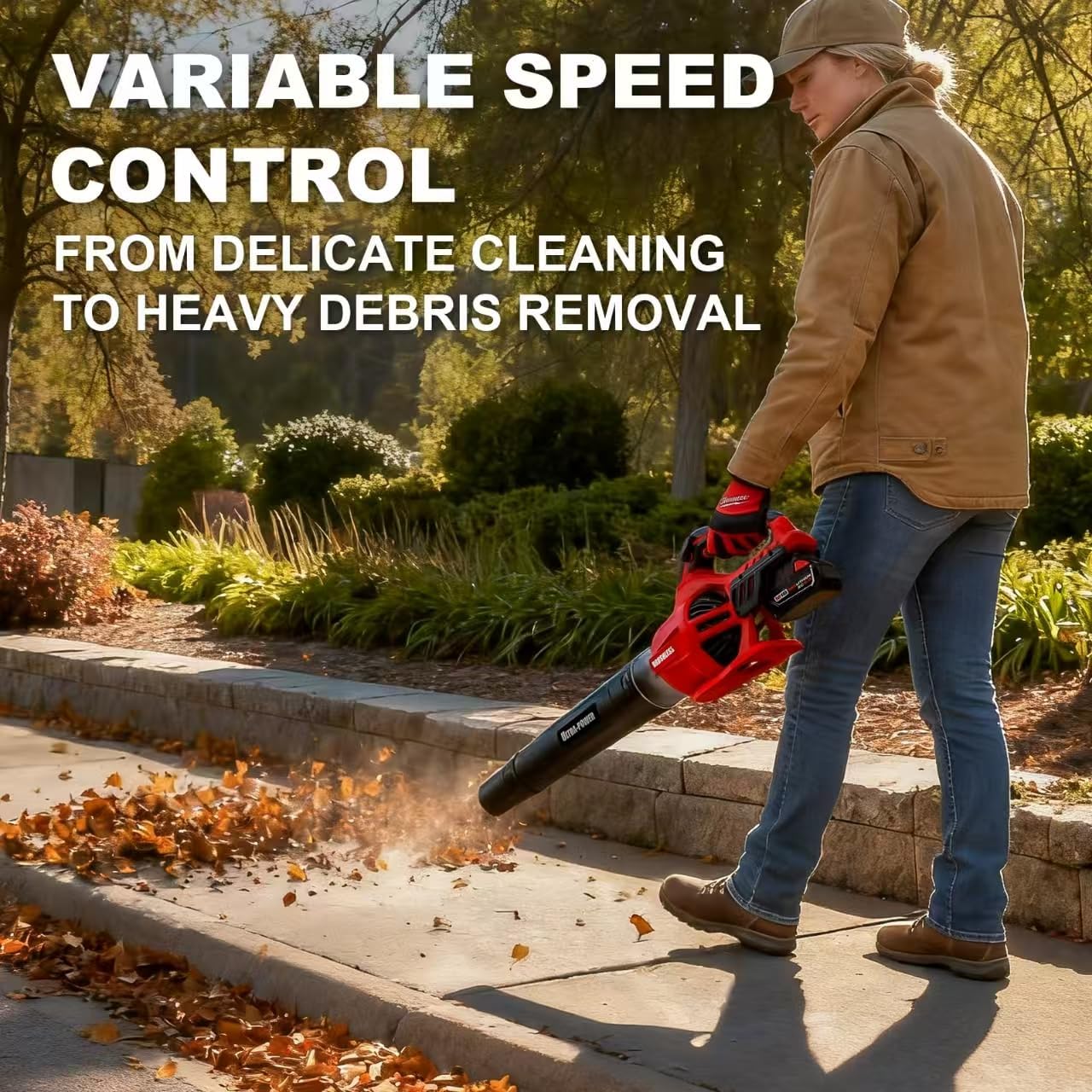 Detalle 1 de Paxwrenx 9296-18BL Brushless Cordless Leaf Blower, 600 CFM, M18 Compatible