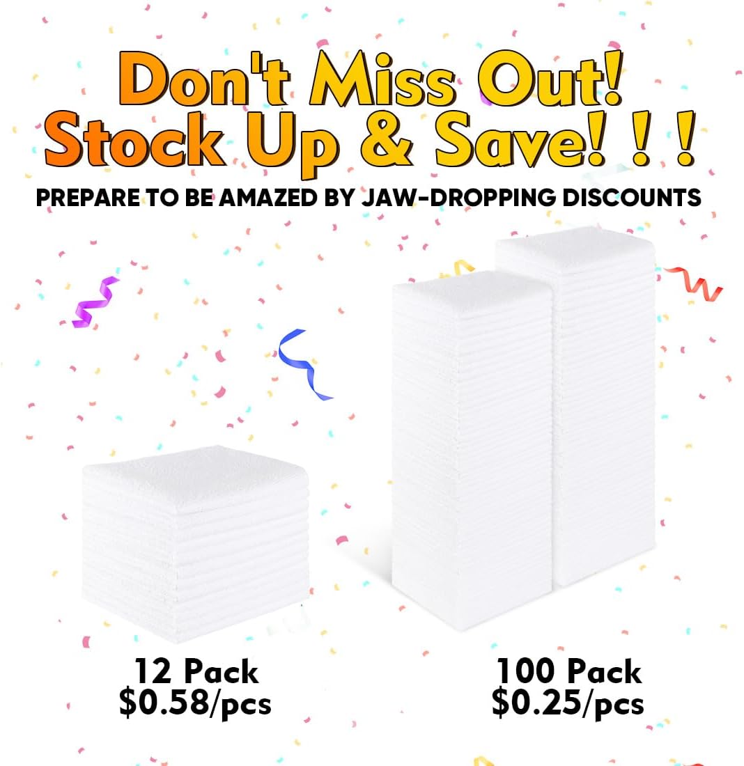 Thumbnail 4 de HOMEXCEL White Microfiber Cloths 100 Pack 🧽