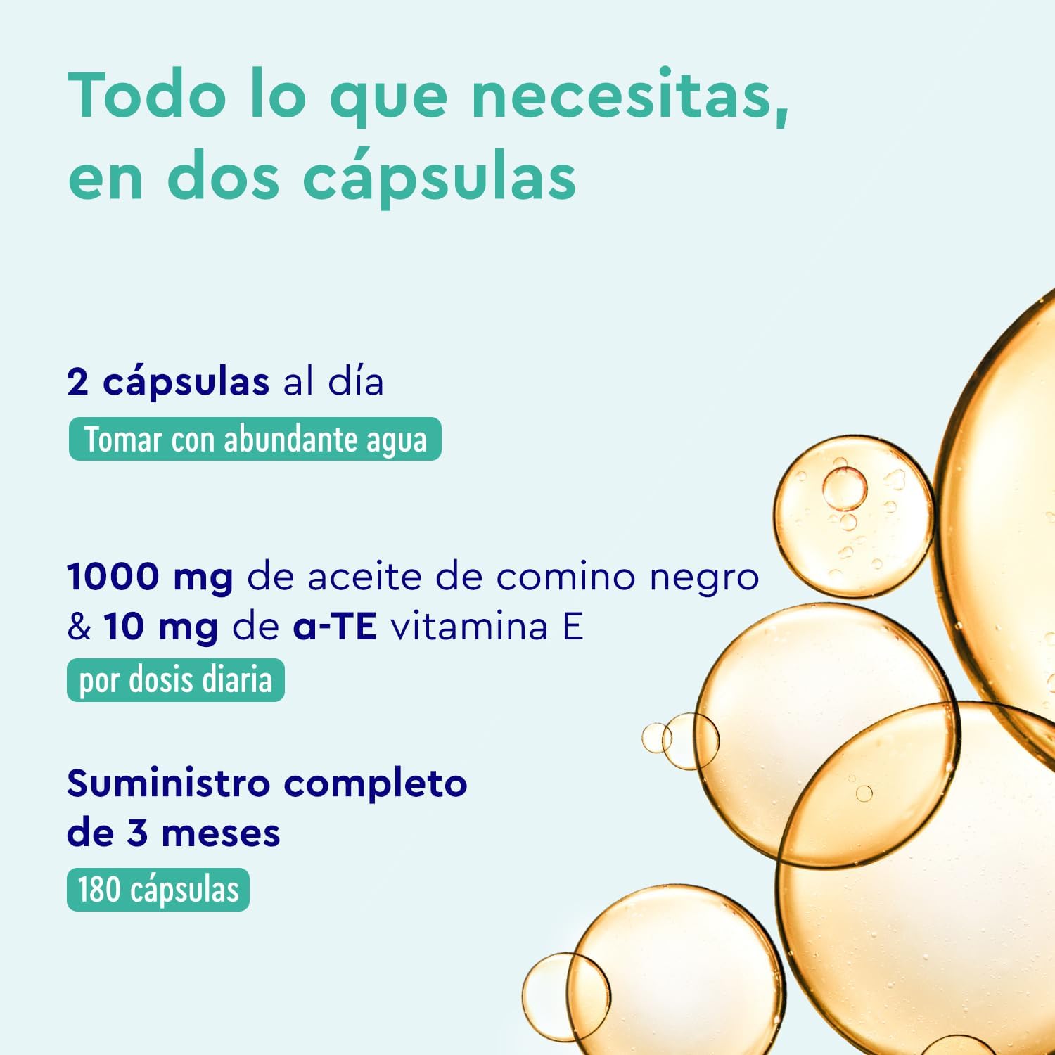 Detalle 2 de Aceite de Comino Negro 1000 mg 180 cápsulas