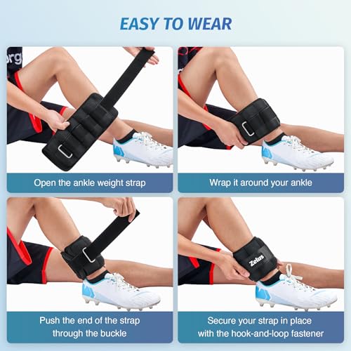 Thumbnail 5 de ZELUS Adjustable Ankle Weights 10 lb 🏋️♀