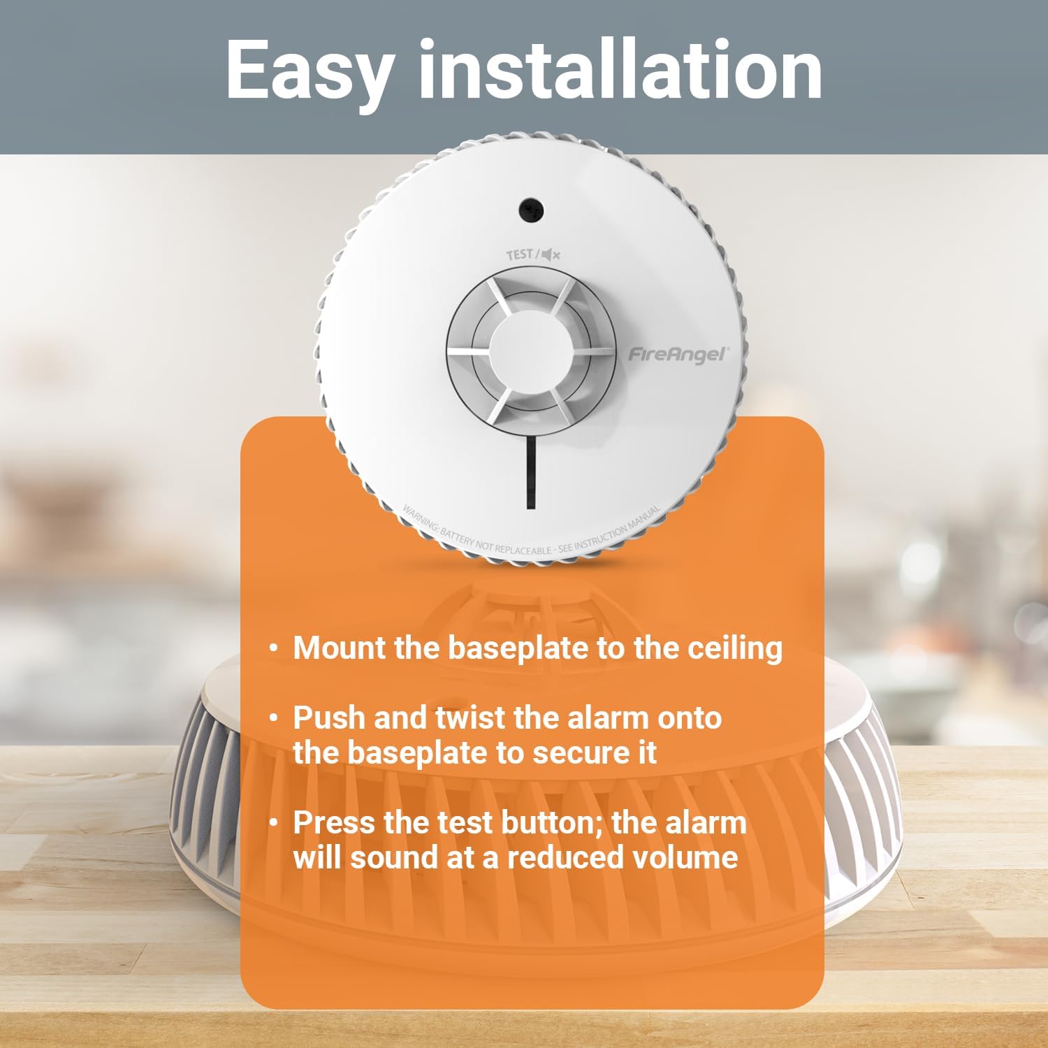Thumbnail 4 de FireAngel FA6720-R Heat Alarm for Kitchen with 10 Year Sealed for Life Battery