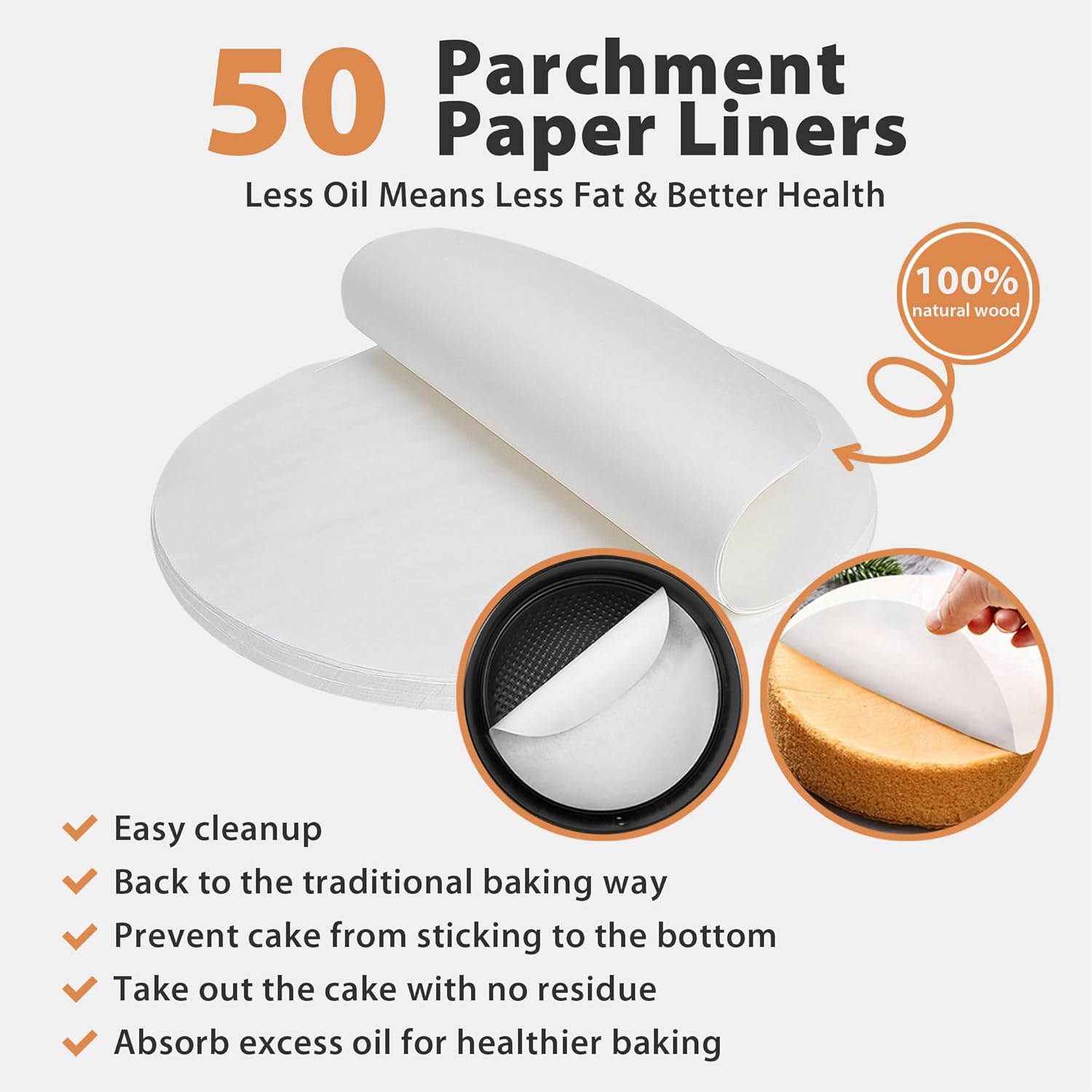 Thumbnail 6 de 9-Inch Nonstick Springform Cheesecake Pan Set with Silicone Protector and 50 Parchment Liners