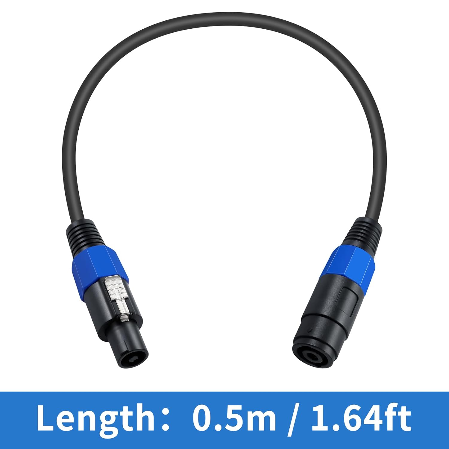 Thumbnail 6 de Maxhood 1.5ft Speakon Cable (Male to Female), 18AWG – Robust Locking Speaker Cable for DJ/PA
