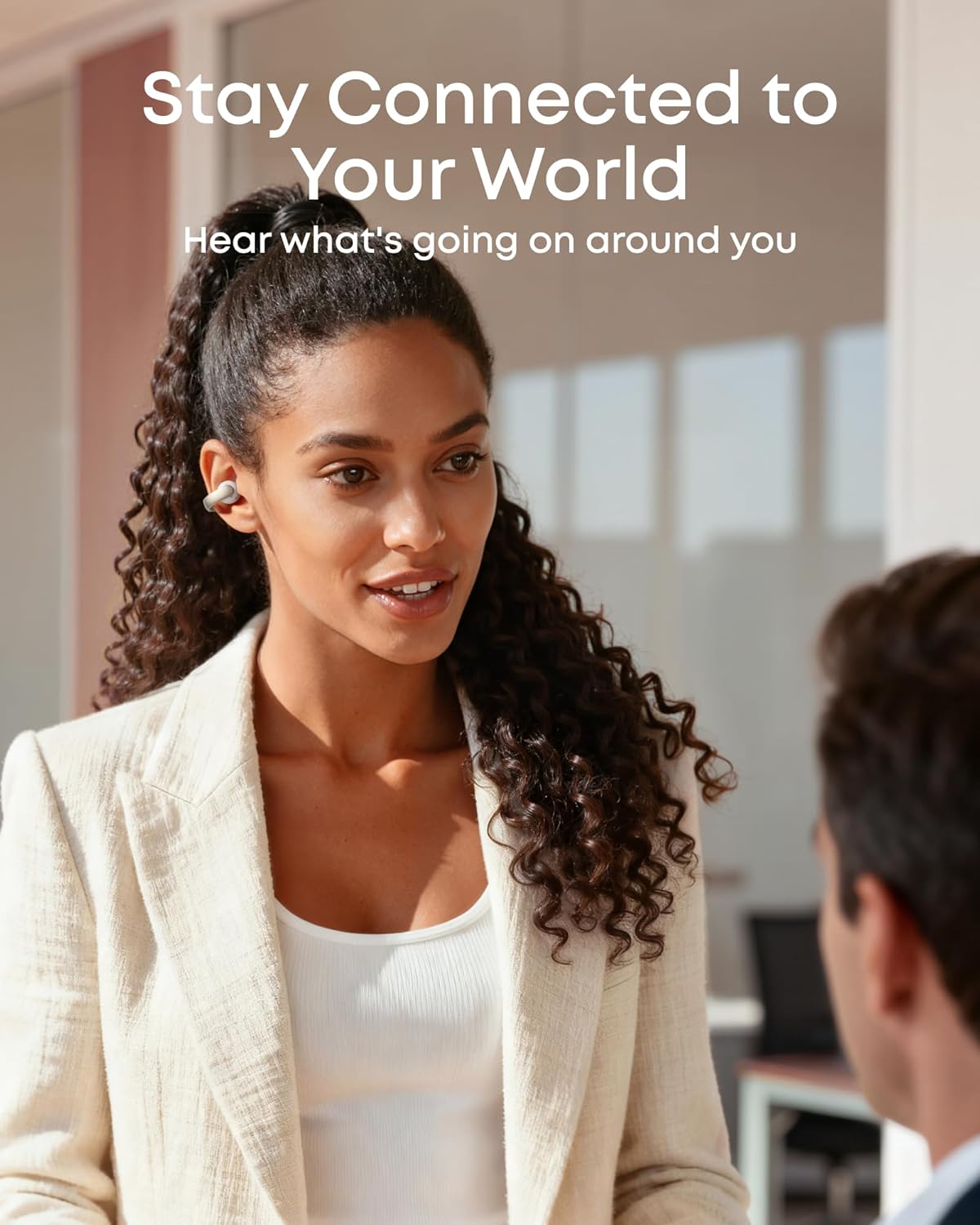 Thumbnail 3 de Soundcore AeroClip by Anker open-ear clip-on earbuds with 4-mic AI calls and adaptive comfort