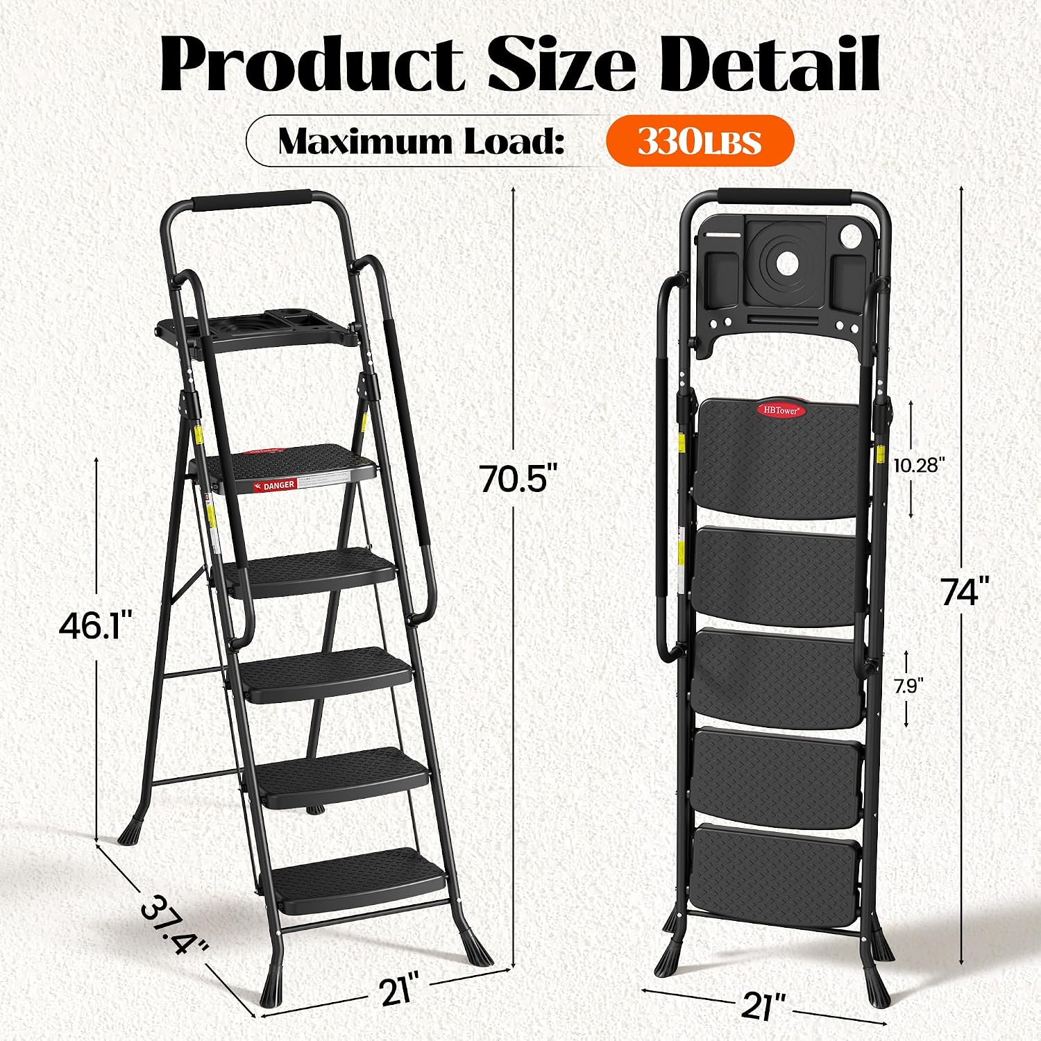 Thumbnail 5 de HBTower 5-Step Ladder