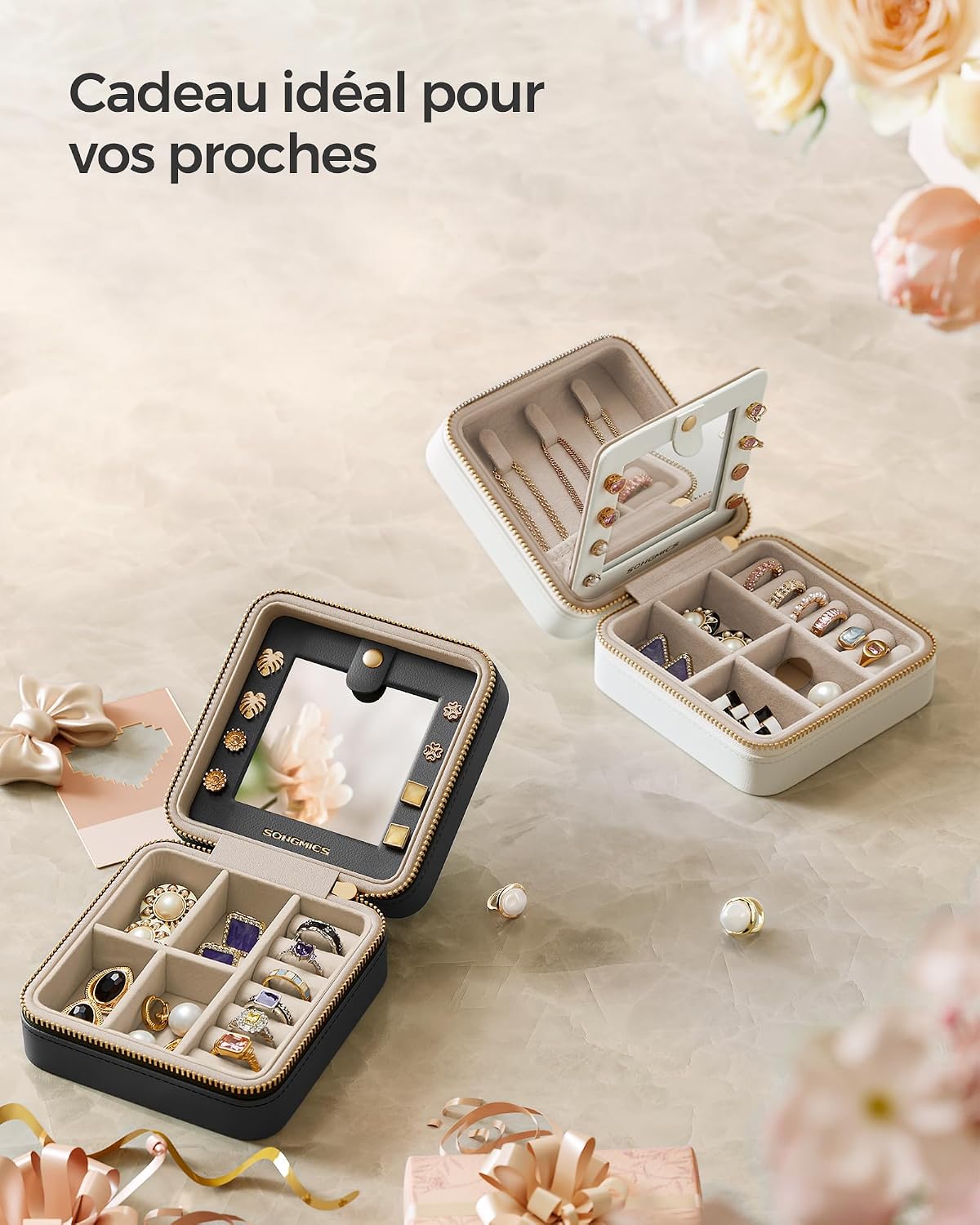 Thumbnail 5 de SONGMICS Boîte à Bijoux de Voyage JBC146BKV1