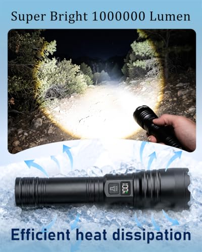 Detalle de SeaTrail Rechargeable LED Torch with LCD, Zoom Focus and IPX7 Rating