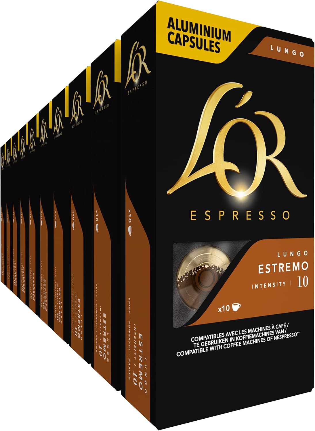 Detalle de L'OR Lungo Estremo, 100 aluminiowych kapsułek do ekspresów Nespresso® i L'OR Barista