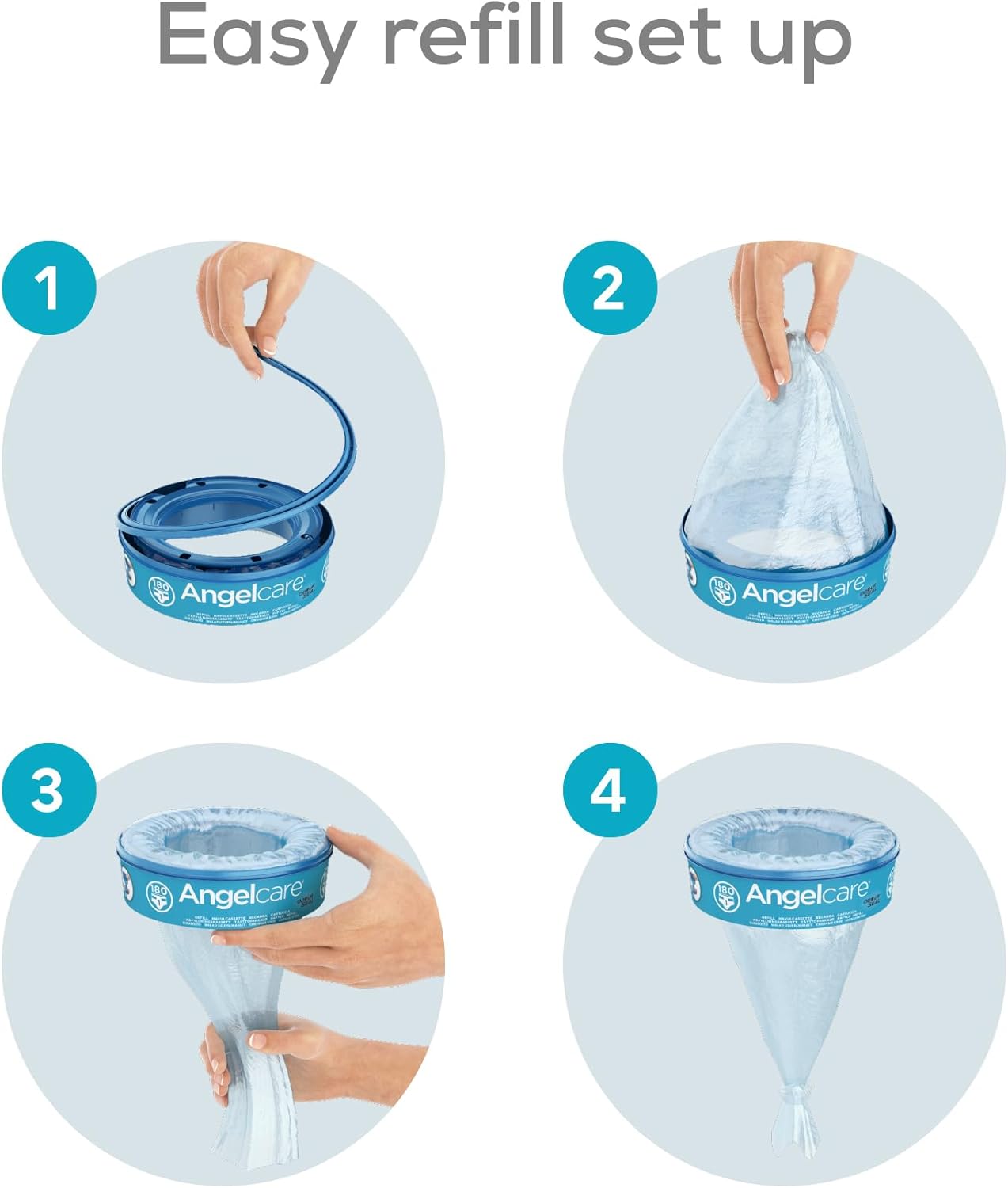 Thumbnail 4 de Angelcare Recharge pour poubelles à couches – Lot de 6