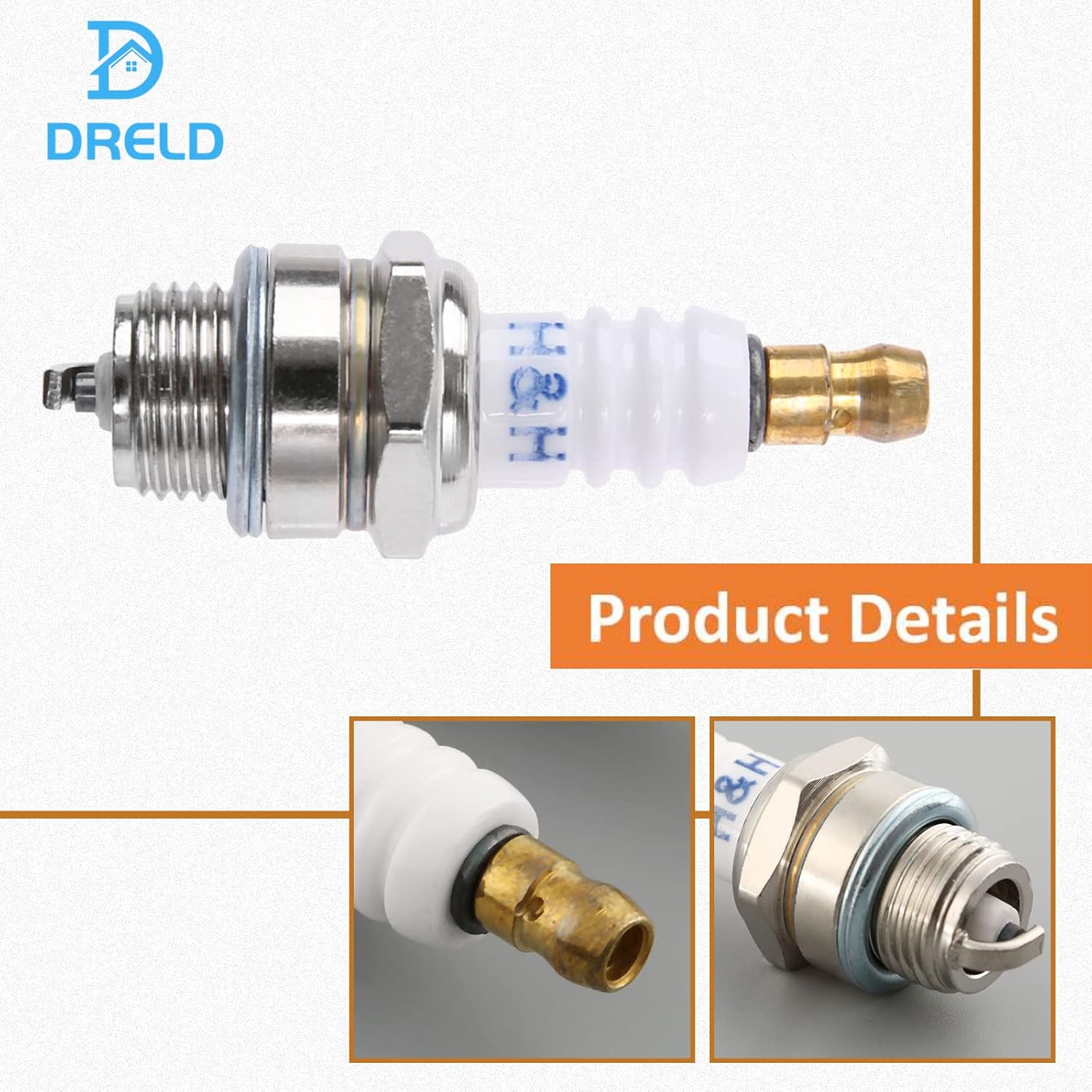 Thumbnail 3 de DRELD 4Pcs L7T spark plugs for 2-stroke engines (replacement for L7T and listed compatible types)