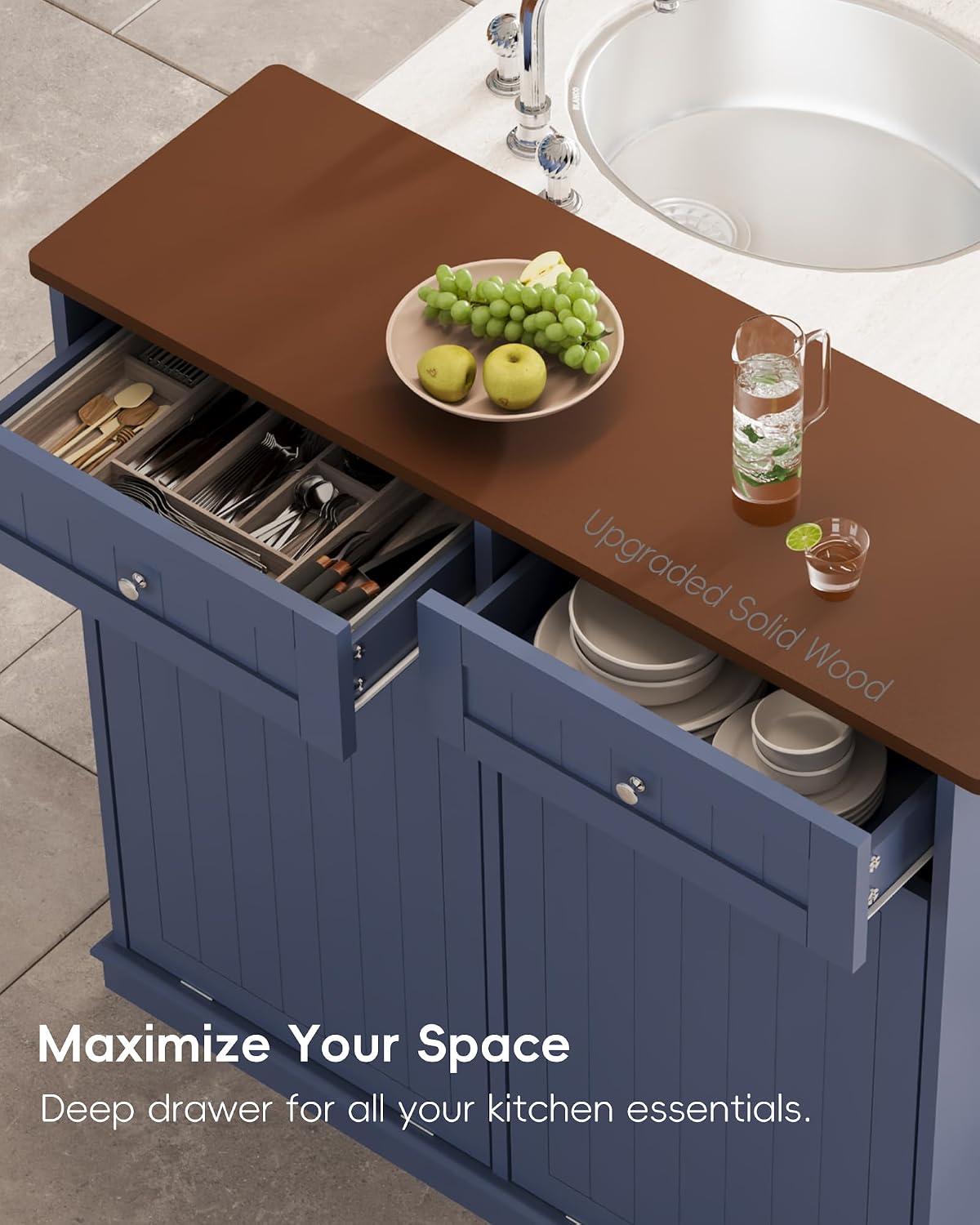 Detalle de Betterhood Tilt-Out Trash Cabinet, 13-Gallon