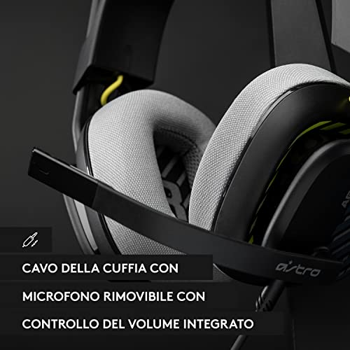 Detalle 2 de ASTRO A10 Cuffie Gaming Cablate Gen 2: comfort, audio chiaro e microfono flip-to-mute