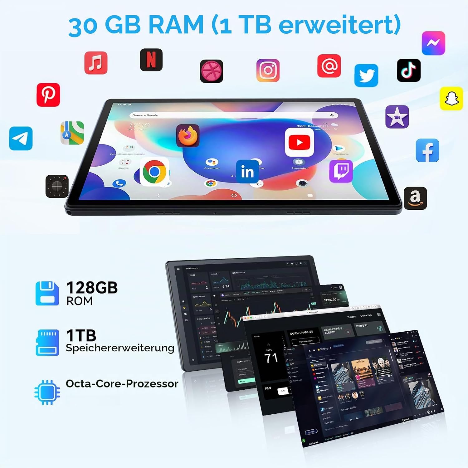 Detalle de Whitedeer Tablet Android 10 Zoll