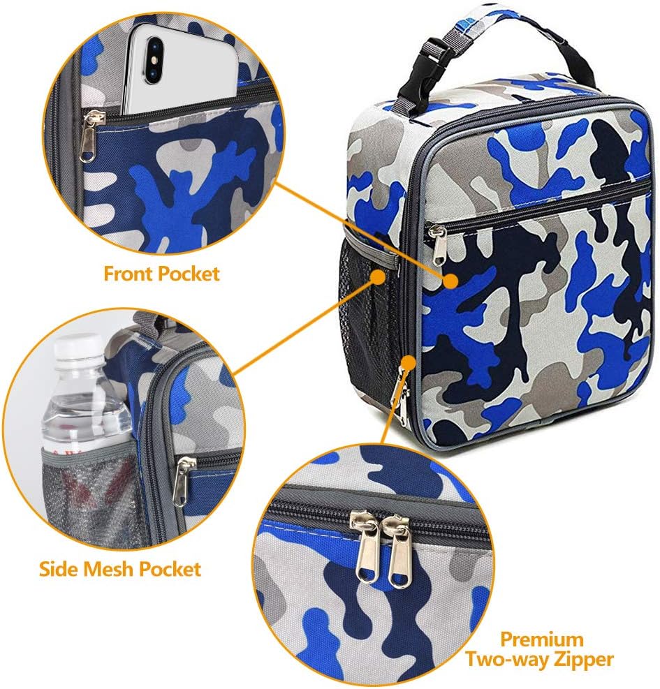 Thumbnail 4 de IWTTWY Insulated Lunch Bag Camouflage Cooler Bag (Camo Blue)