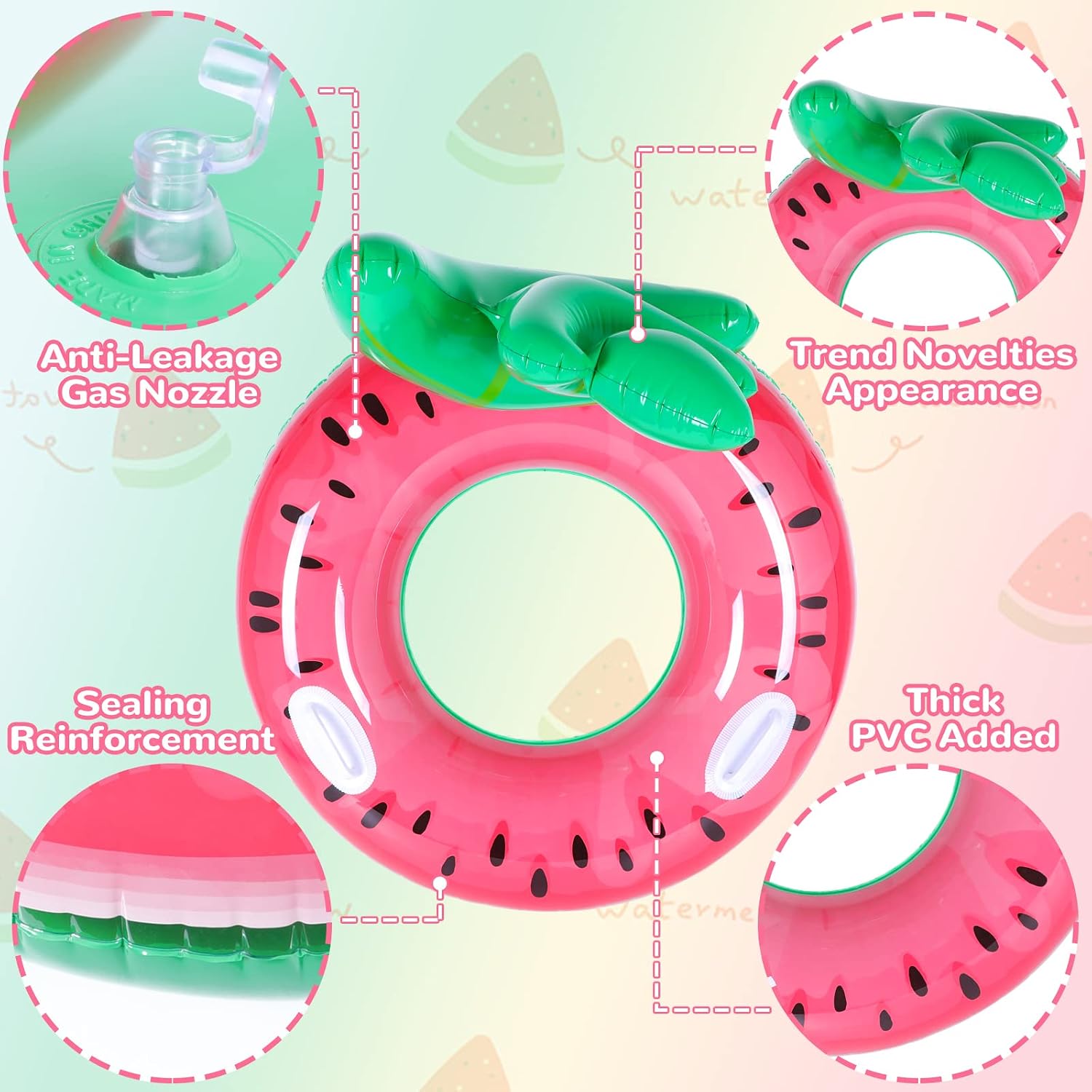 Thumbnail 5 de Dmenwei Watermelon Pool Inflatable Ring for Adults with Handholds