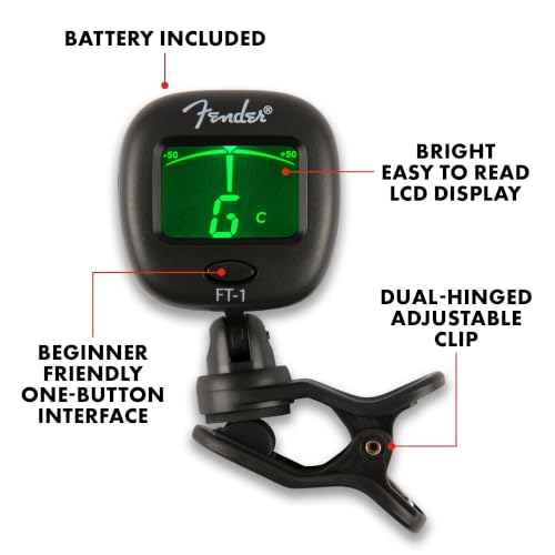 Detalle 2 de Fender FT-1 Pro Gen 2 Clip-On Chromatic Tuner for Guitar, Bass & More