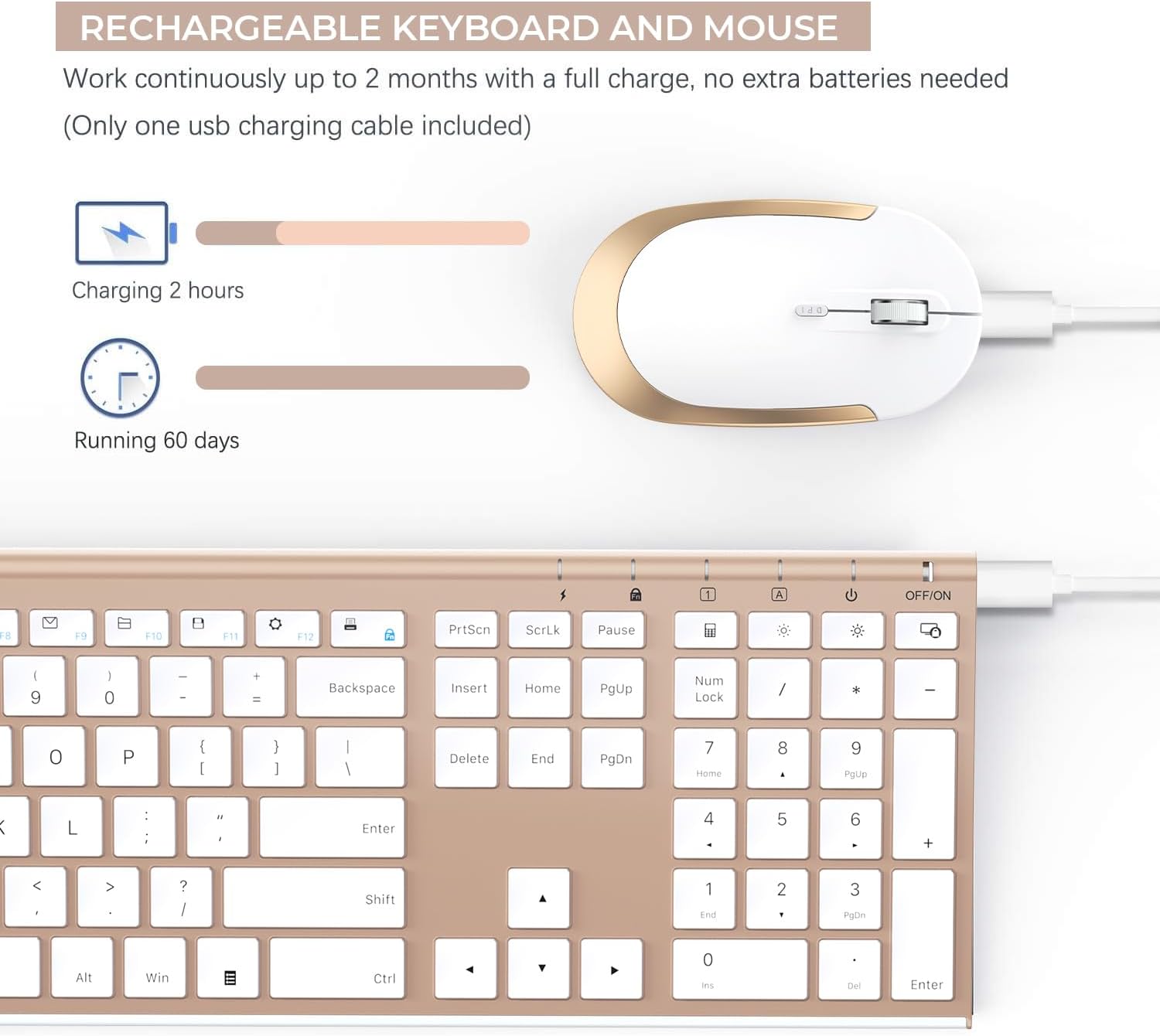 Thumbnail 1 de Vssoplor Wireless Keyboard and Mouse