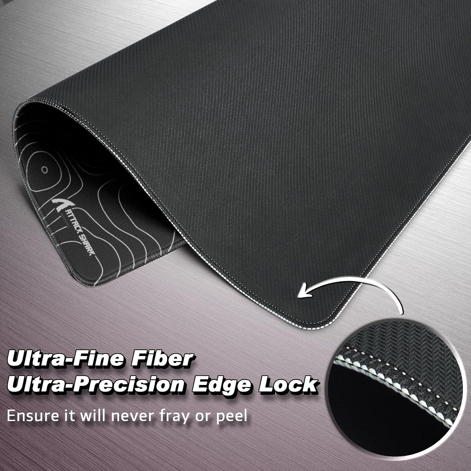 Detalle de ATTACK SHARK CM02 gaming mouse mat 450x400
