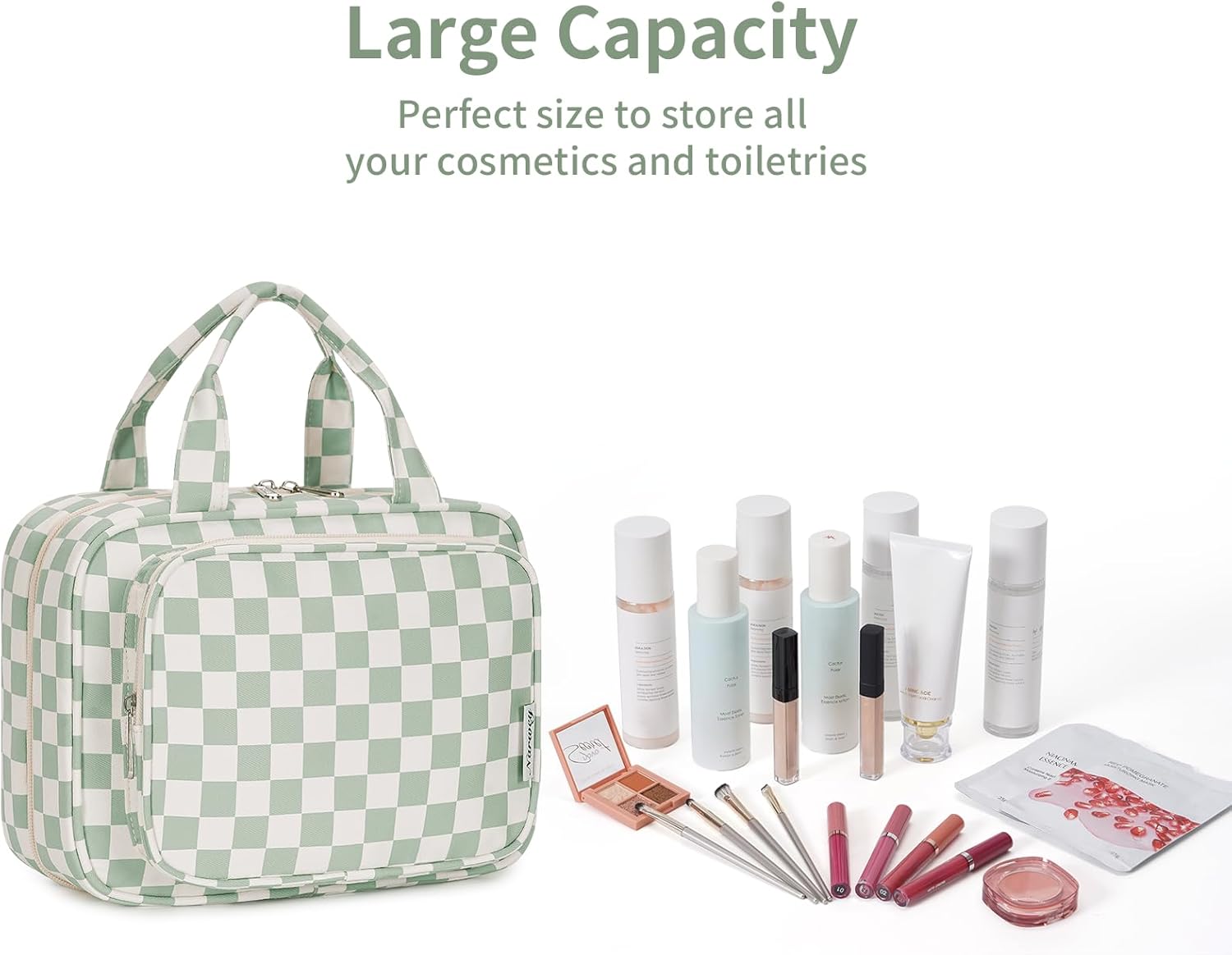 Thumbnail 5 de Narwey Checkered Hanging Toiletry Bag