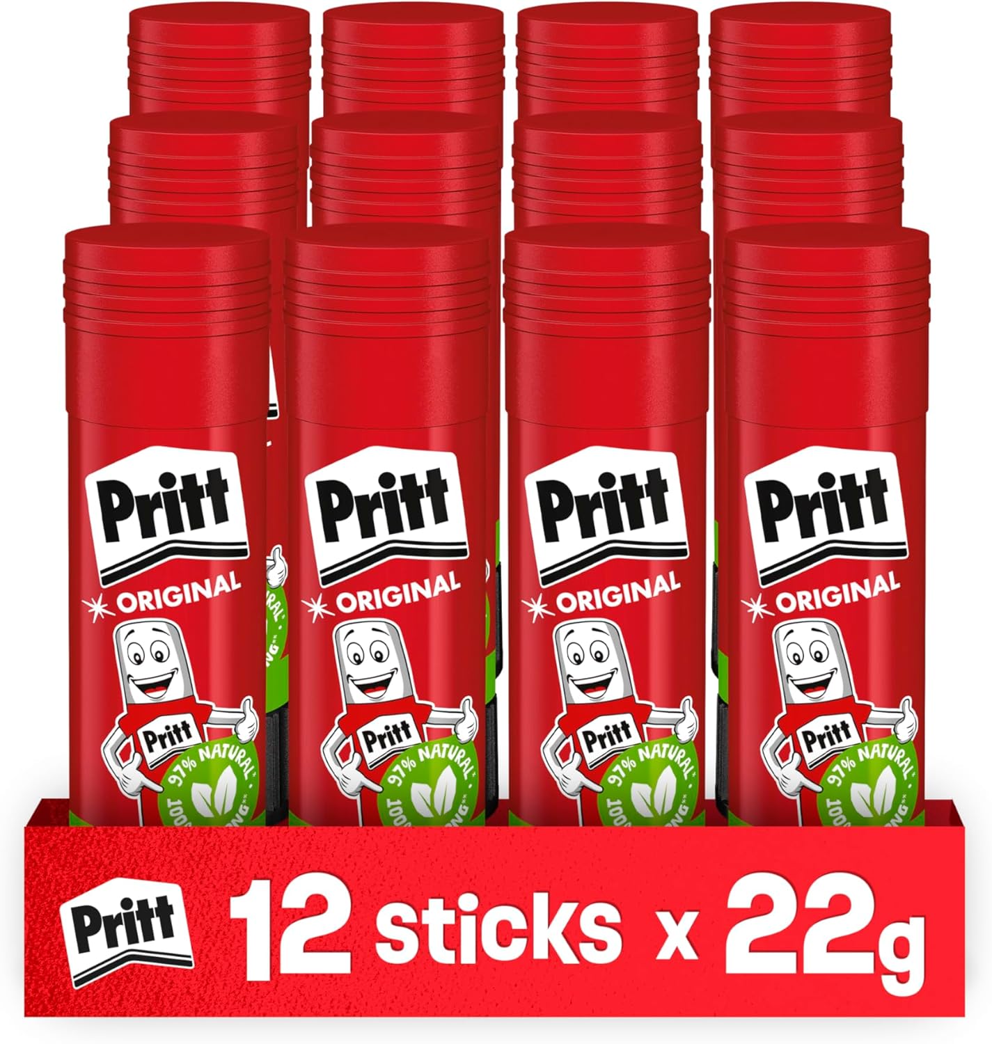 Detalle de Pritt Colla Stick 12 x 22g stick di colla per bambini 🎨