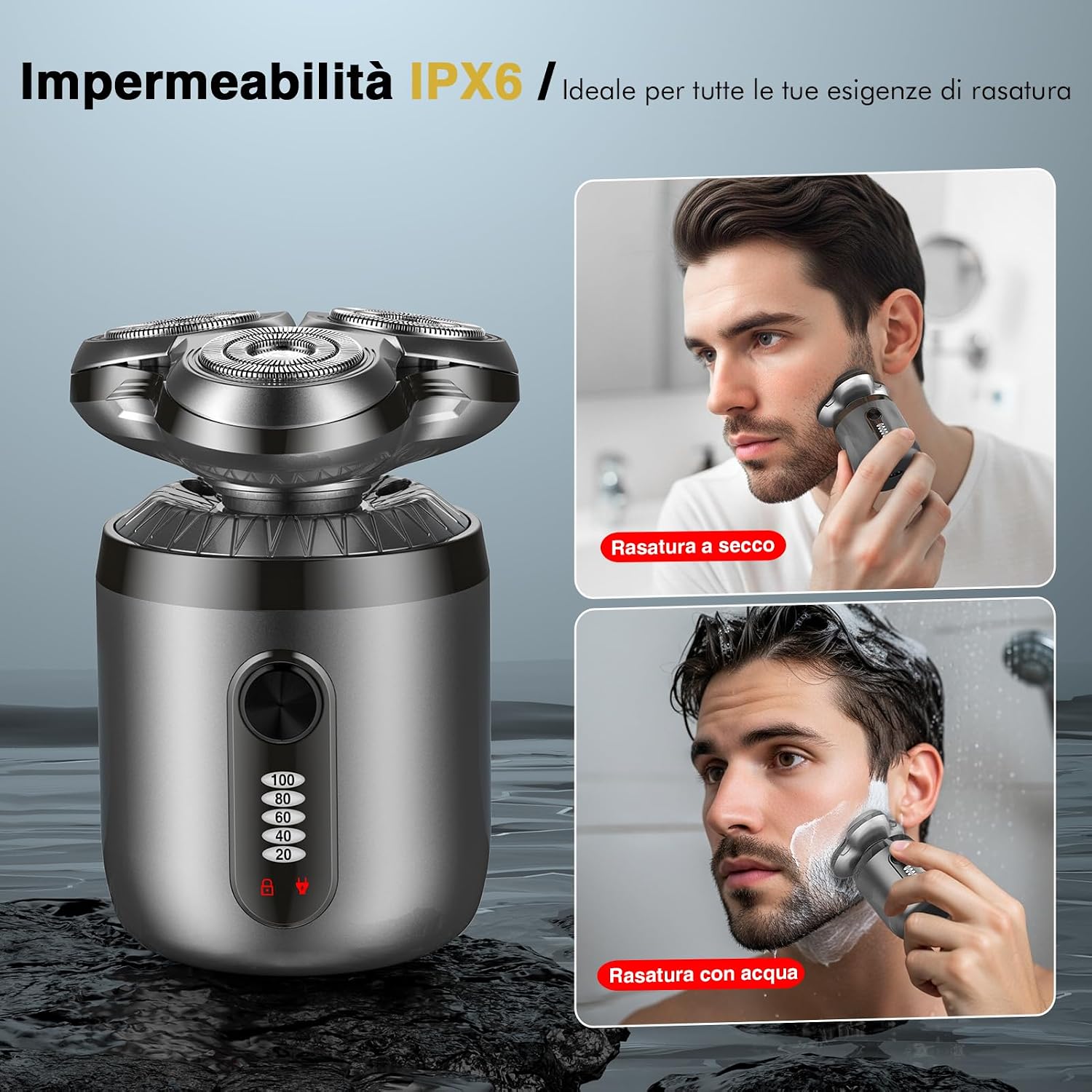 Detalle 2 de iWarmbase Mini Rasoio elettrico 50 min 🪒