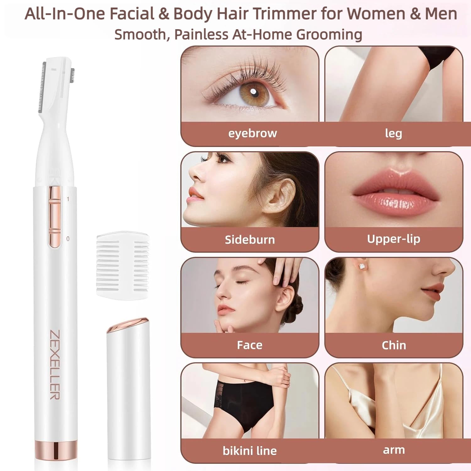 Thumbnail 3 de ZEXELLER Eyebrow Trimmer with Stainless Steel Blade