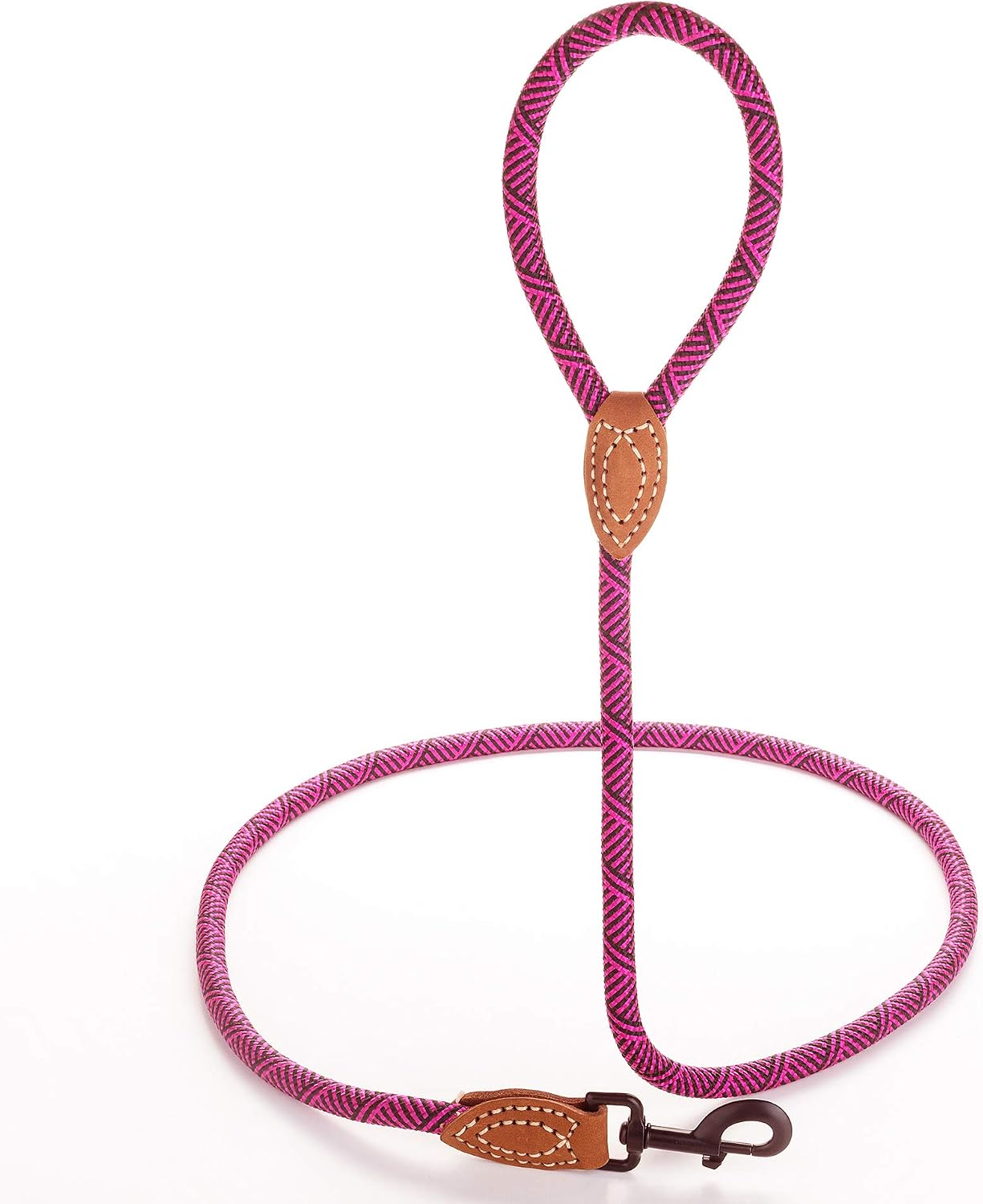 Thumbnail 5 de Mile High Life Rope Leash with Genuine Leather Connection (1/2 inch) – 4 ft / 5 ft / 6 ft heavy duty rope lead for medium & large dogs