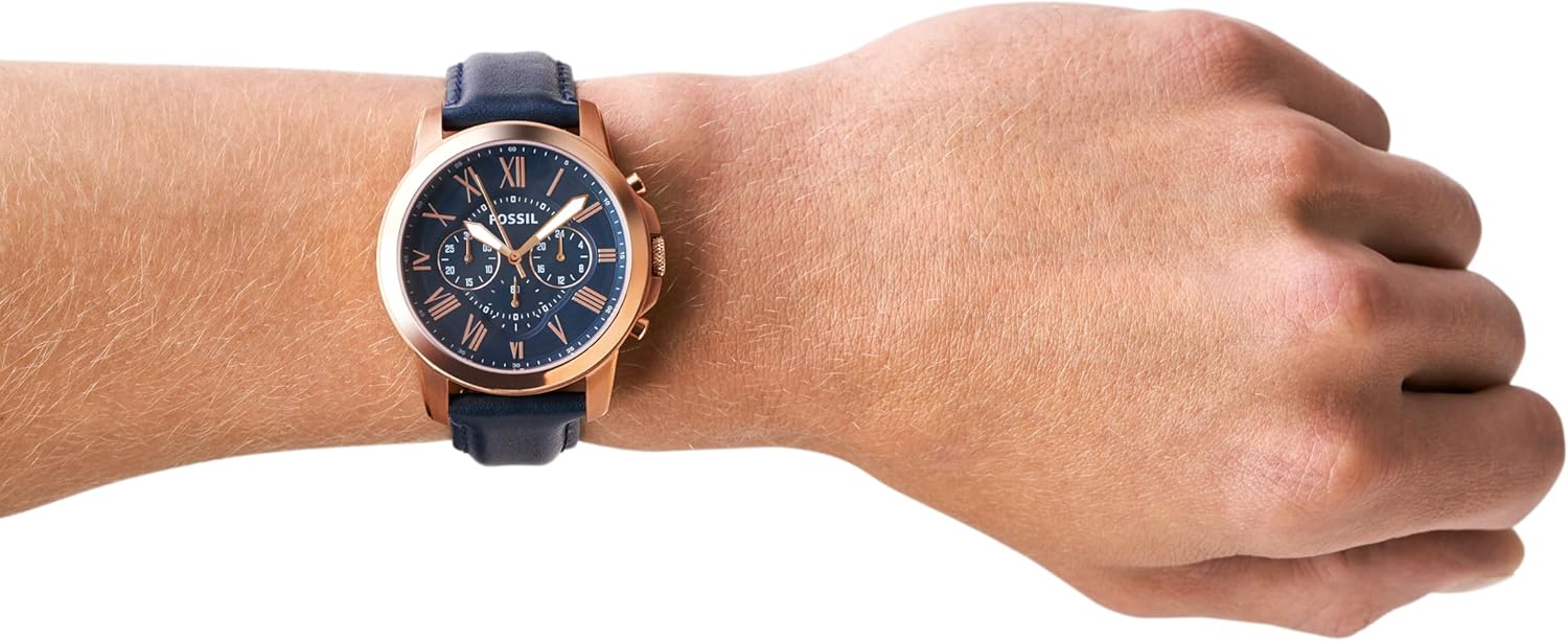 Detalle 2 de Fossil Grant Reloj Hombre Cronógrafo Acero Rosa Dorado