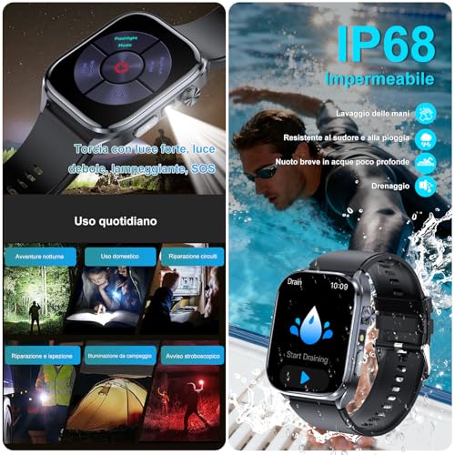 Detalle de YYKY 2026 Smartwatch ECG: display HD, pressione sanguigna, AI-GPT e IP68 in metallo