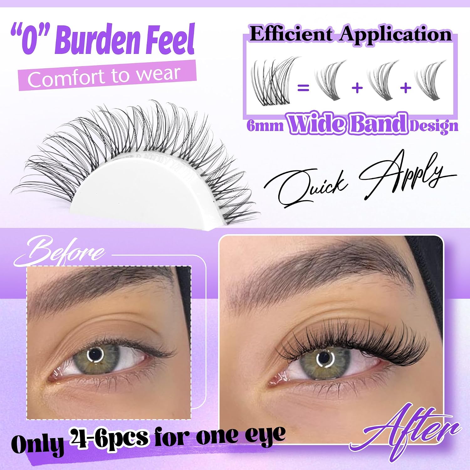 Thumbnail 4 de Wispy Lash Clusters 8-16mm Natural Lashes ๐