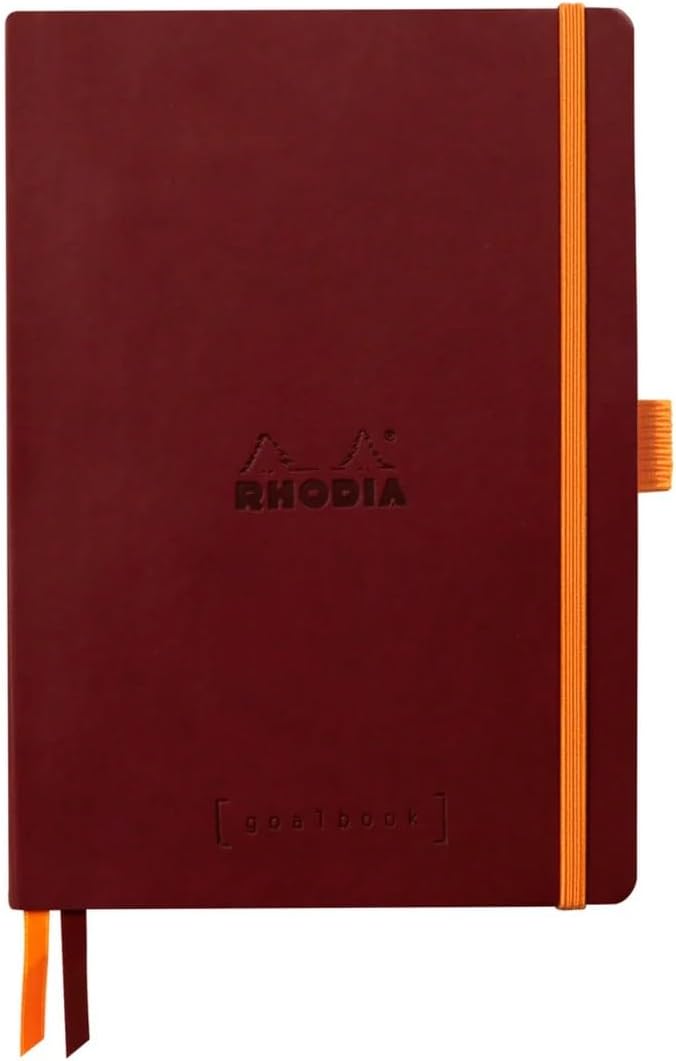 Detalle de RhodiA 117825C Rhodiarama Goalbook souple Aubergine – A5, 240 pages, dot grid, Clairefontaine Ivory