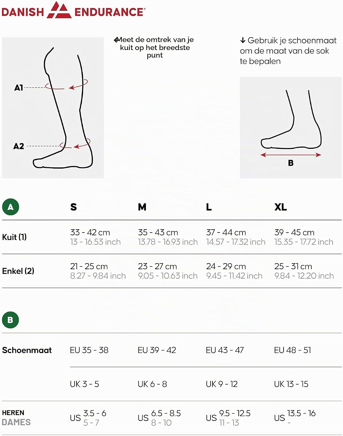Detalle de DANISH ENDURANCE compressiesokken 21–26 mmHg voor reizen en sport
