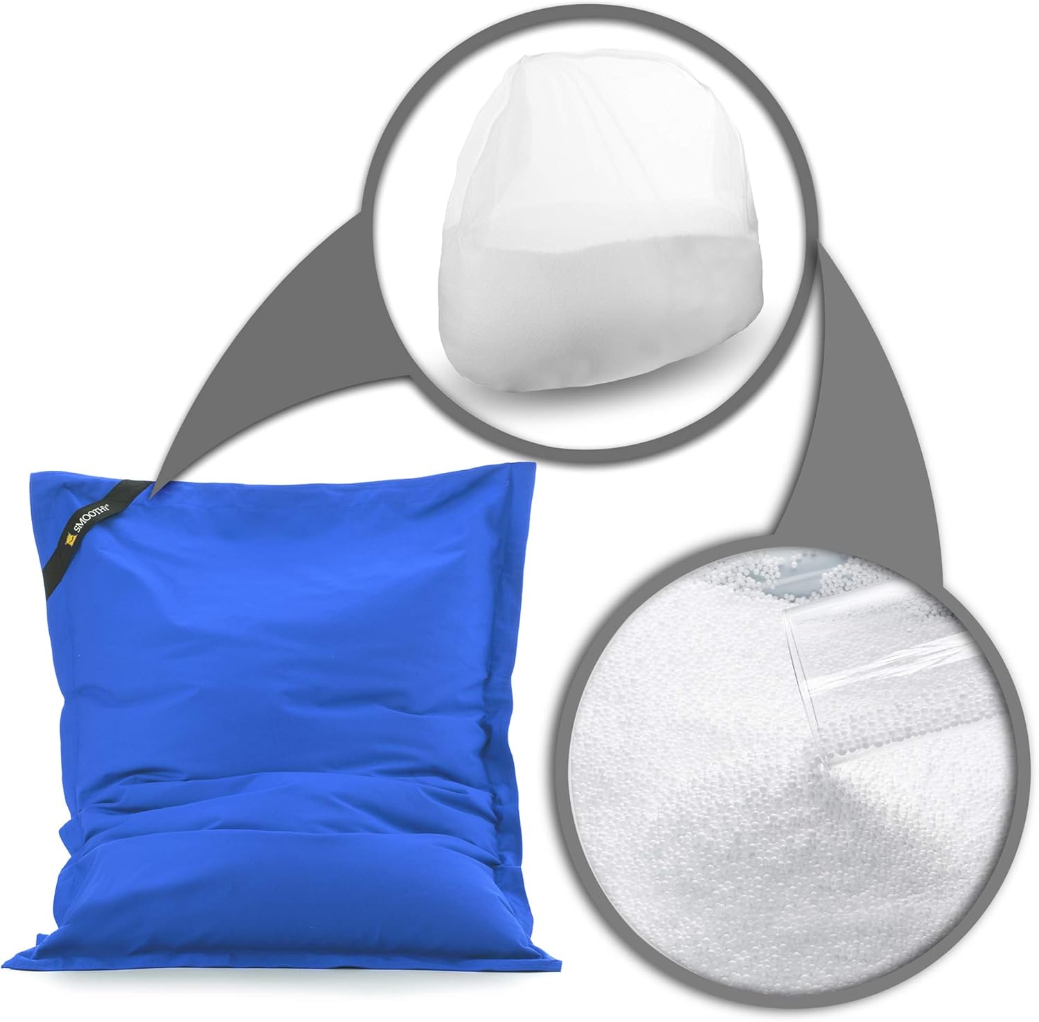 Thumbnail 2 de Recharge de perles en polystyrène expansé (EPS) SMOOTHY pour sacs de fèves et poufs – 300 litres